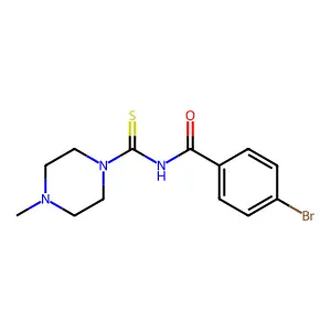 4-Bromo-N-(4-methyl-piperazine-1-carbothioyl)-benzamide structure