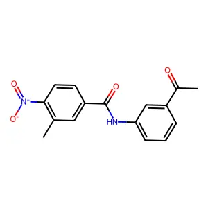 N-(3-acetylphenyl)-3-methyl-4-nitrobenzamide structure