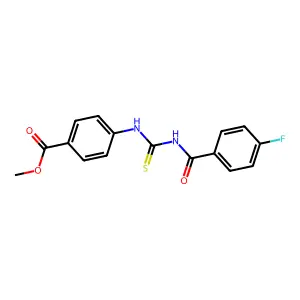 Methyl 4-[(4-fluorobenzoyl)carbamothioylamino]benzoate structure