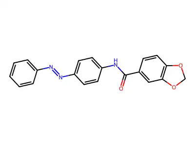 N-(4-phenyldiazenylphenyl)-1,3-benzodioxole-5-carboxamide structure
