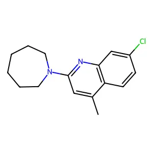 2-Azepan-1-yl-7-chloro-4-methylquinoline structure