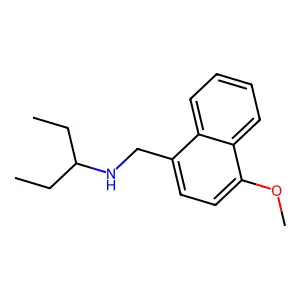 N-[(4-methoxynaphthalen-1-yl)methyl]pentan-3-amine structure