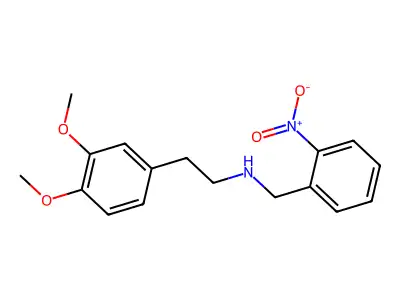 2-(3,4-dimethoxyphenyl)-N-(2-nitrobenzyl)ethanamine structure