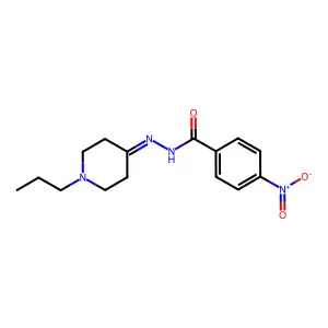 4-nitro-N'-(1-propyl-4-piperidinylidene)benzohydrazide structure
