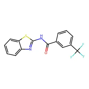 N-(1,3-benzothiazol-2-yl)-3-(trifluoromethyl)benzamide structure
