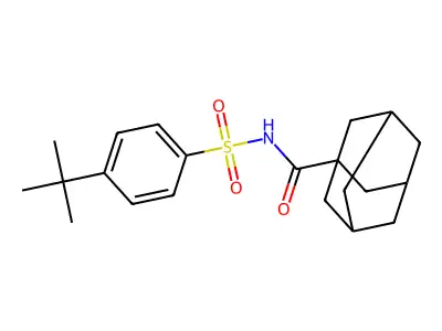 N-(4-tert-butylphenyl)sulfonyladamantane-1-carboxamide structure