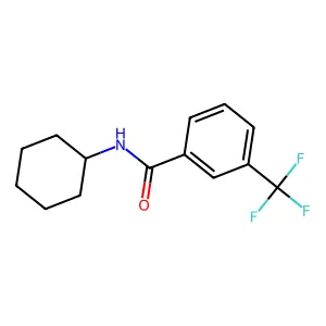 N-cyclohexyl-3-(trifluoromethyl)benzamide structure