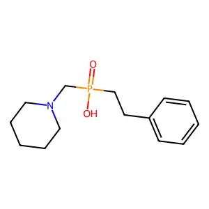 (2-Phenylethyl)(piperidin-1-ylmethyl)phosphinic acid structure