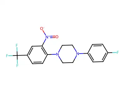 1-(4-Fluorophenyl)-4-[2-nitro-4-(trifluoromethyl)phenyl]piperazine structure