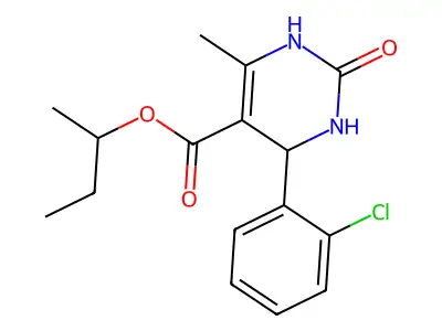 butan-2-yl 4-(2-chlorophenyl)-6-methyl-2-oxo-1,2,3,4-tetrahydropyrimidine-5-carboxylate structure