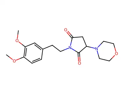 1-[2-(3,4-Dimethoxyphenyl)ethyl]-3-morpholin-4-ylpyrrolidine-2,5-dione structure