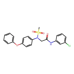 N-(3-chlorophenyl)-2-(N-methylsulfonyl-4-phenoxyanilino)acetamide structure