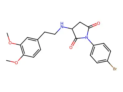 1-(4-Bromophenyl)-3-{[2-(3,4-dimethoxyphenyl)ethyl]amino}pyrrolidine-2,5-dione structure