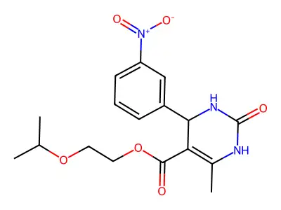 2-(propan-2-yloxy)ethyl 6-methyl-4-(3-nitrophenyl)-2-oxo-1,2,3,4-tetrahydropyrimidine-5-carboxylate structure