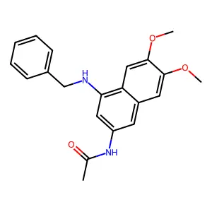 N-[4-(benzylamino)-6,7-dimethoxynaphthalen-2-yl]acetamide structure