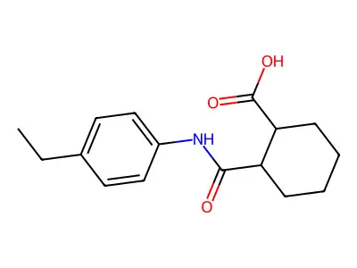 2-[(4-Ethylphenyl)carbamoyl]cyclohexane-1-carboxylic acid structure