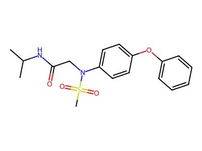 2-(N-methylsulfonyl-4-phenoxyanilino)-N-propan-2-ylacetamide structure