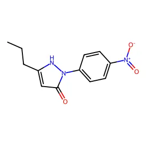 1-(4-nitrophenyl)-3-propyl-1H-pyrazol-5-ol structure
