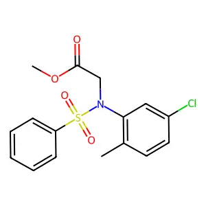 Methyl N-(5-chloro-2-methylphenyl)-N-(phenylsulfonyl)glycinate structure
