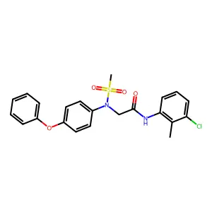 N-(3-chloro-2-methylphenyl)-2-(N-methylsulfonyl-4-phenoxyanilino)acetamide structure