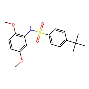 4-tert-butyl-N-(2,5-dimethoxyphenyl)benzenesulfonamide structure