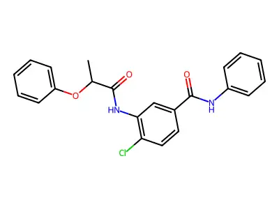 4-chloro-3-(2-phenoxypropanoylamino)-N-phenylbenzamide structure