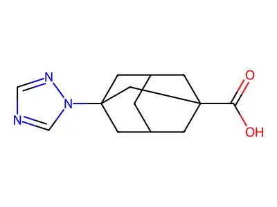 (8S,5R)-3-(1,2,4-triazolyl)adamantanecarboxylic acid structure
