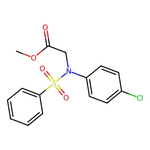 Methyl N-(4-chlorophenyl)-N-(phenylsulfonyl)glycinate structure