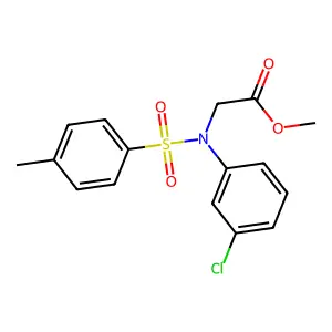 Methyl N-(3-chlorophenyl)-N-[(4-methylphenyl)sulfonyl]glycinate structure