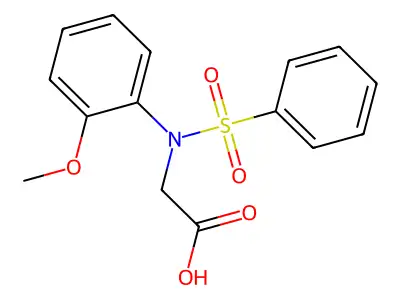 N-(2-methoxyphenyl)-N-(phenylsulfonyl)glycine structure