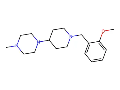 1-[1-[(2-Methoxyphenyl)methyl]piperidin-4-yl]-4-methylpiperazine structure