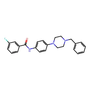 N-[4-(4-benzylpiperazin-1-yl)phenyl]-3-fluorobenzamide structure