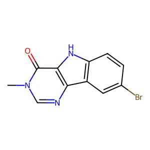 8-bromo-3-methyl-5H-pyrimido[5,4-b]indol-4-one structure