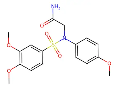 2-(N-(3,4-dimethoxyphenyl)sulfonyl-4-methoxyanilino)acetamide structure