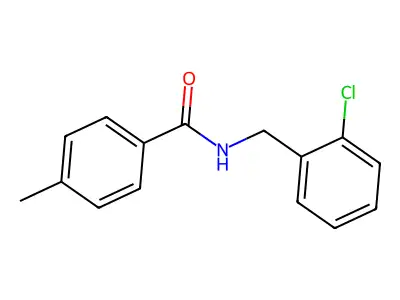 N-[(2-chlorophenyl)methyl]-4-methylbenzamide structure