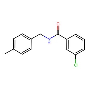 3-chloro-N-(4-methylbenzyl)benzamide structure