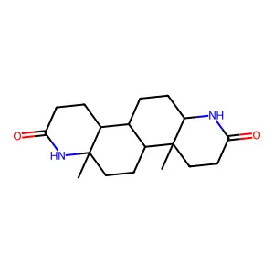 4a,6a-dimethyl-1,3,4,4b,5,6,7,9,10,10a,10b,11,12,12a-tetradecahydroquinolino[6,5-f]quinoline-2,8-dione structure