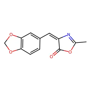 4-(1,3-Benzodioxol-5-ylmethylidene)-2-methyl-1,3-oxazol-5-one structure