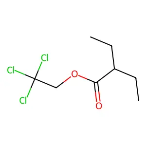 Butyric acid, 2-ethyl-, 2,2,2-trichloroethyl ester structure