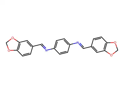 N,N'-Bis(piperonylidene)-1,4-phenylenediamine structure