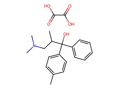 Benzhydrol, alpha-(2-(dimethylamino)-1-methylethyl)-4-methyl-, oxalate (1:1) structure
