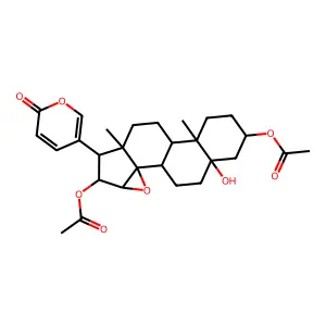 3,16-Bis(acetyloxy)-5-hydroxy-14,15-epoxybufa-20,22-dienolide structure