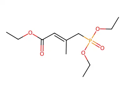 ethyl (Z)-4-diethoxyphosphoryl-3-methylbut-2-enoate structure