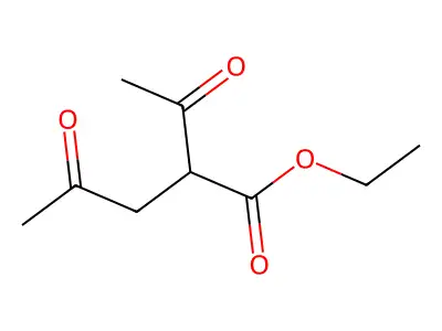 Ethyl 2-acetyl-4-oxovalerate structure