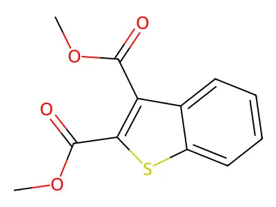 Dimethyl 1-benzothiophene-2,3-dicarboxylate structure