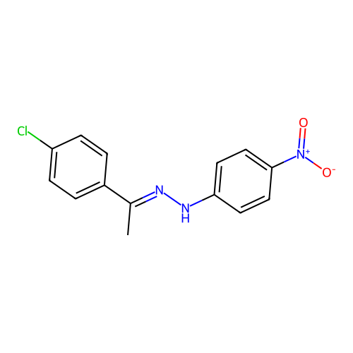 N-[(E)-1-(4-chlorophenyl)ethylideneamino]-4-nitroaniline structure