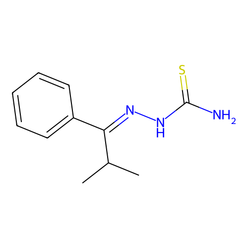 [(2-Methyl-1-phenylpropylidene)amino]thiourea structure