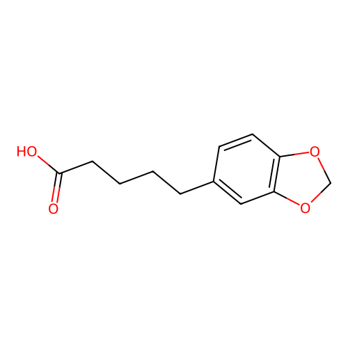 5-(3,4-Methylenedioxyphenyl)pentanoic acid structure