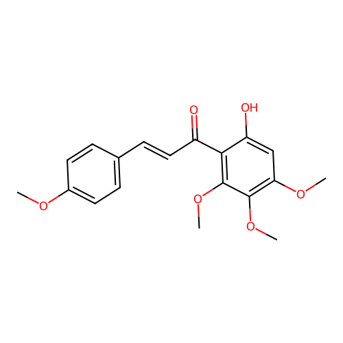 2'-Hydroxy-4,4',5',6'-tetramethoxychalcone structure