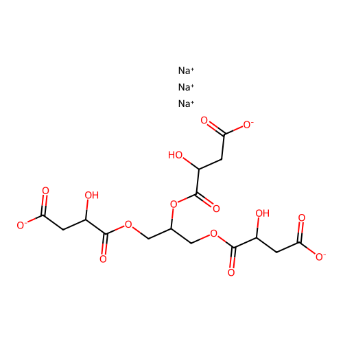Sodium hydrogen malate, ester with glycerol (3:1) structure